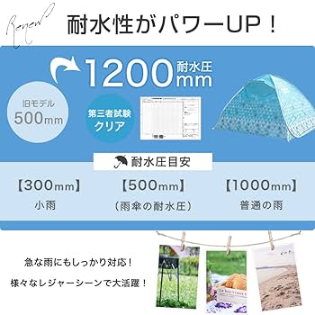 Amazon | ENDLESS BASE テント ワンタッチ 幅250 3-4人用